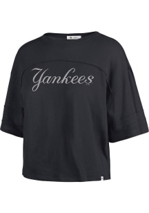 47 New York Yankees Womens Navy Blue Stevie Short Sleeve T-Shirt