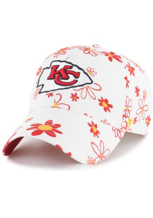 47 Kansas City Chiefs White Daisy Delight Clean Up Youth Adjustable Hat