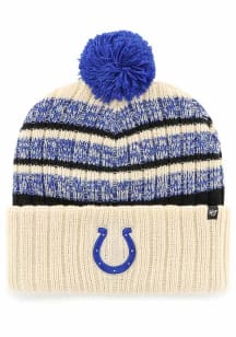 47 Indianapolis Colts Ivory Tavern Cuff Mens Knit Hat