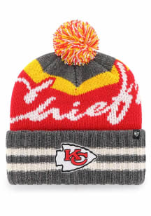 47 Kansas City Chiefs Grey Hyperbolic Cuff Mens Knit Hat