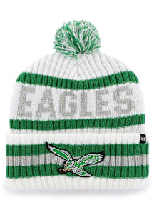 47 Philadelphia Eagles White Retro Bering Cuff Mens Knit Hat