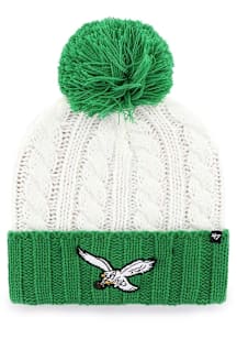 47 Philadelphia Eagles White Fireside Cuff Womens Knit Hat