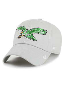 47 Philadelphia Eagles Grey Retro Sparkle 47 Clean Up Womens Adjustable Hat