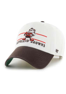 47 Cleveland Browns Double Header Clean Up Adjustable Hat - White