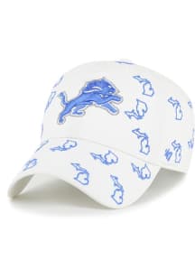 47 Detroit Lions White Confetti Clean Up Womens Adjustable Hat