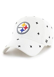 47 Pittsburgh Steelers White Confetti Clean Up Womens Adjustable Hat
