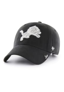 47 Detroit Lions Black Sparkle 47 Clean Up Womens Adjustable Hat