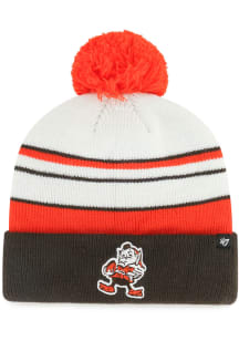 47 Cleveland Browns White Peewee Cuff Youth Knit Hat