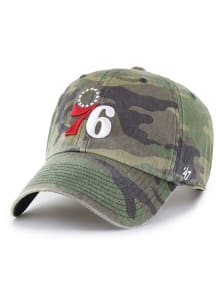 47 Philadelphia 76ers Camo Clean Up Adjustable Hat - Green