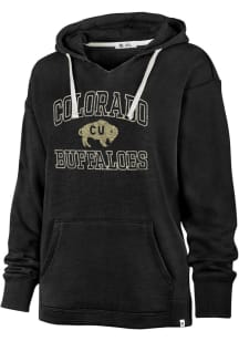 47 Colorado Buffaloes Womens Black Clarity Kennedy Hooded Sweatshirt