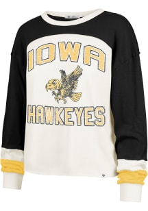 47 Iowa Hawkeyes Womens White Curve Toni LS Tee