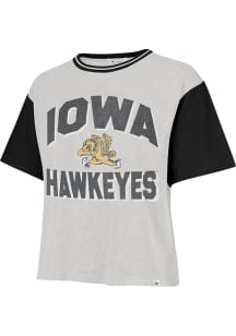 47 Iowa Hawkeyes Womens Grey Clubhouse Ziggy Short Sleeve T-Shirt