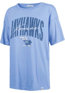 47 Kansas Jayhawks Womens Blue Luminance Sadie Short Sleeve T-Shirt