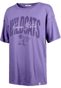 47 K-State Wildcats Womens Purple Luminance Sadie Short Sleeve T-Shirt