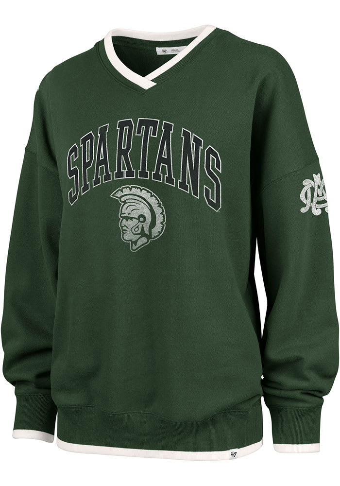 Michigan State Spartans 47 Crew Sweatshirt Womens GREEN Clubhouse