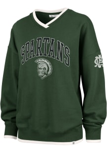 Womens Michigan State Spartans Green 47 Clubhouse Eighties Crew Sweatshirt