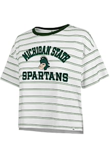 47 Michigan State Spartans Womens White On the Line Tobie Short Sleeve T-Shirt