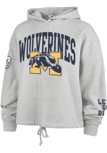 Womens Michigan Wolverines Grey 47 High Hopes Venice Hooded Sweatshirt