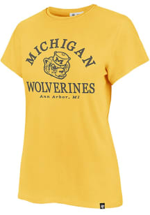 Michigan Wolverines Yellow 47 Fresh Start Frankie Short Sleeve T-Shirt