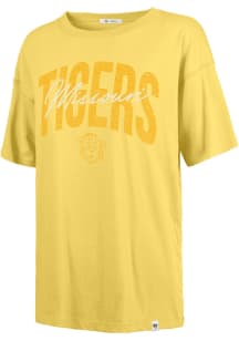 47 Missouri Tigers Womens Gold Luminance Sadie Short Sleeve T-Shirt