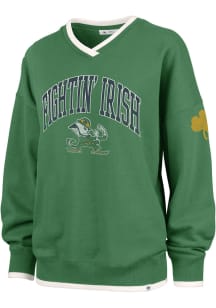 47 Notre Dame Fighting Irish Womens Kelly Green Clubhouse Eighties Crew Sweatshirt