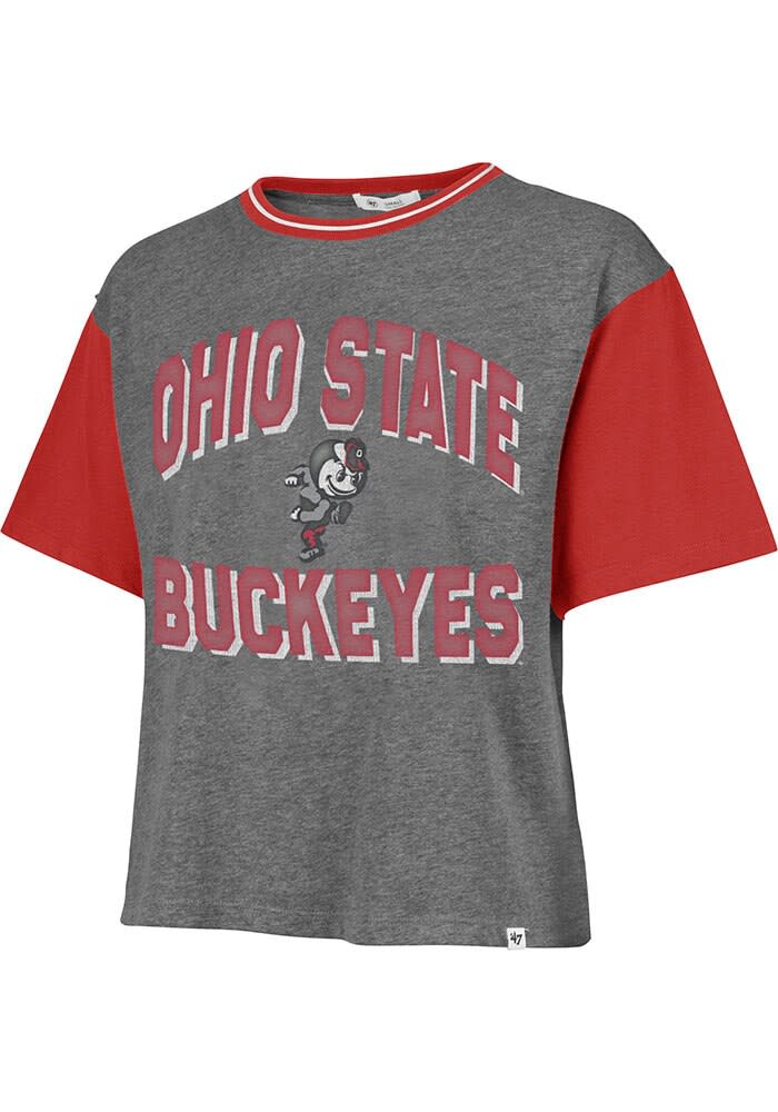 47 Ohio State Buckeyes Womens GREY/RED Clubhouse Ziggy T