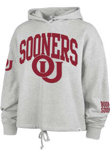 47 Oklahoma Sooners Womens Grey High Hopes Venice Hooded Sweatshirt