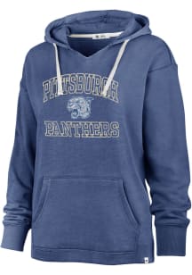 Womens Pitt Panthers Blue 47 Clarity Kennedy Hooded Sweatshirt