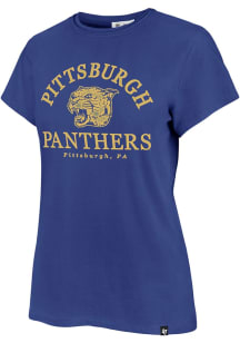 47 Pitt Panthers Womens Blue Fresh Start Frankie Short Sleeve T-Shirt
