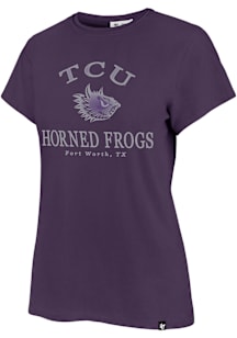 47 TCU Horned Frogs Womens Purple Fresh Start Frankie Short Sleeve T-Shirt