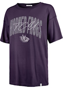 47 TCU Horned Frogs Womens Purple Muse Sadie Short Sleeve T-Shirt