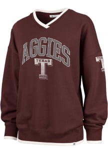 47 Texas A&amp;M Aggies Womens Maroon Clubhouse Eighties Crew Sweatshirt