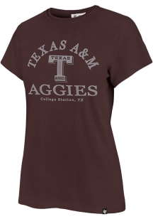 47 Texas A&amp;M Aggies Womens Maroon Fresh Start Frankie Short Sleeve T-Shirt