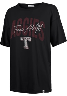 47 Texas A&amp;M Aggies Womens Black Muse Sadie Short Sleeve T-Shirt