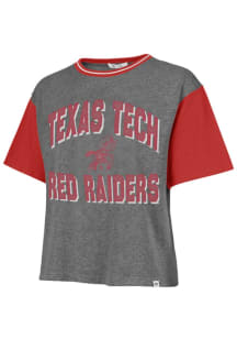 47 Texas Tech Red Raiders Womens Grey Clubhouse Ziggy Short Sleeve T-Shirt