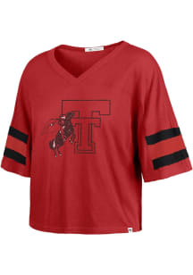47 Texas Tech Red Raiders Womens Red Premier Scout Short Sleeve T-Shirt