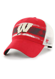 47 Red Wisconsin Badgers Interlude Mesh MVP Adjustable Hat