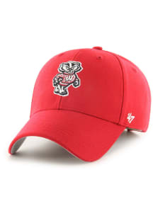 47 Red Wisconsin Badgers Bucky Logo MVP Adjustable Hat