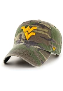 47 West Virginia Mountaineers Camo Clean Up Adjustable Hat - Green