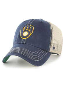 47 Milwaukee Brewers 2T Trawler Clean Up Adjustable Hat - Navy Blue