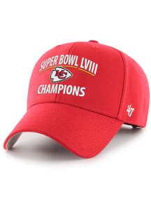 47 Kansas City Chiefs Super Bowl LVIII Champions MVP Adjustable Hat - Red