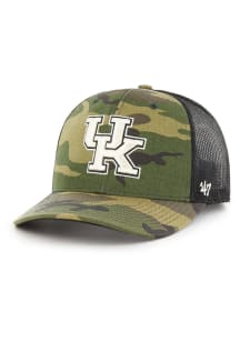 47 Kentucky Wildcats Camo Trucker Adjustable Hat - Green