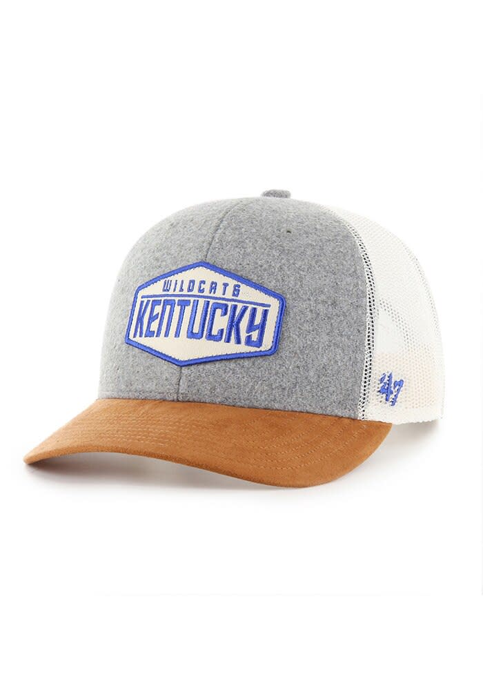'47 Brand Kentucky Wildcats Trucker Hat - Adjustable Snapback, Royal Blue & White Logo, One Size - View #3