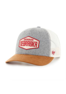 47 Grey Nebraska Cornhuskers Drover Trucker Adjustable Hat