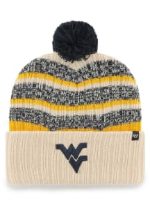 47 West Virginia Mountaineers Ivory Tavern Cuff Mens Knit Hat
