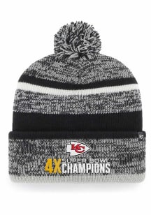 47 Kansas City Chiefs Black Super Bowl Champions LVIII Northward Cuff Knit Mens Knit Hat