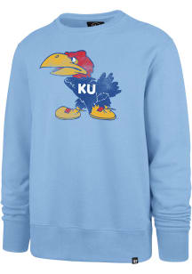 47 Kansas Jayhawks Mens Light Blue Headline Long Sleeve Crew Sweatshirt