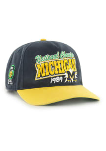 47 Navy Blue Michigan Wolverines Wash Champ Hitch Adjustable Hat