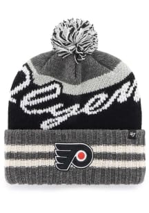 47 Philadelphia Flyers Charcoal Hyperbolic Cuff Mens Knit Hat