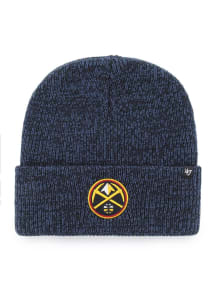 47 Denver Nuggets Navy Blue Brain Freeze Cuff Mens Knit Hat